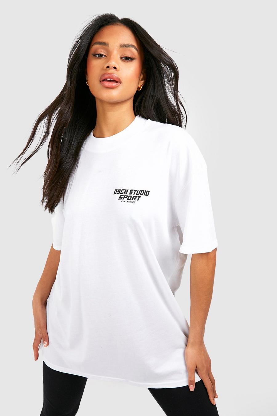 Women's Dsgn Studio Sport Collection Slogan Oversized T-shirt | Boohoo UK