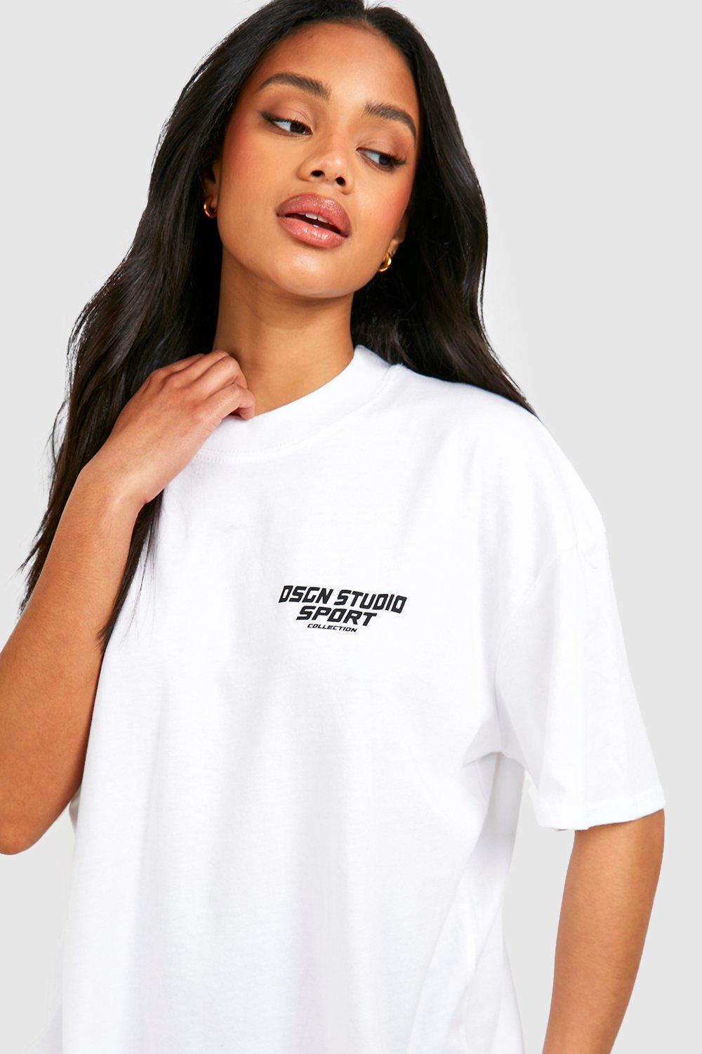 Dsgn Studio Sport Collection Slogan Oversized T-Shirt | boohoo