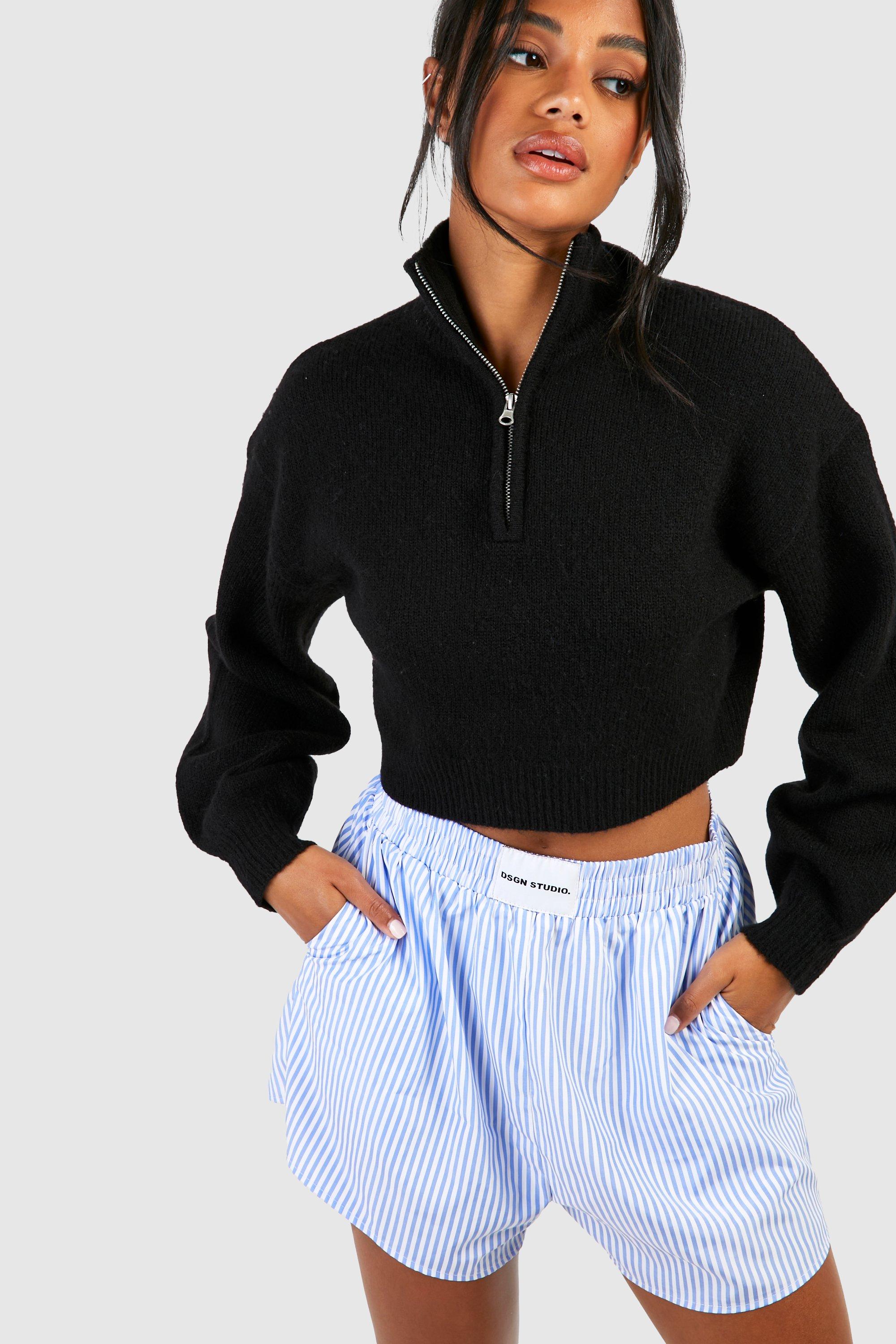 Half zip best sale crop jumper