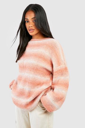 Ombre Oversized Sweater pink