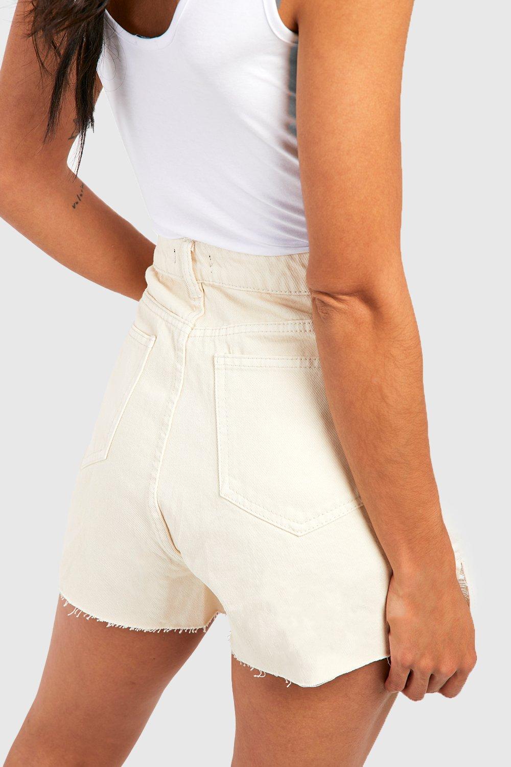 Boohoo distressed hot sale denim shorts