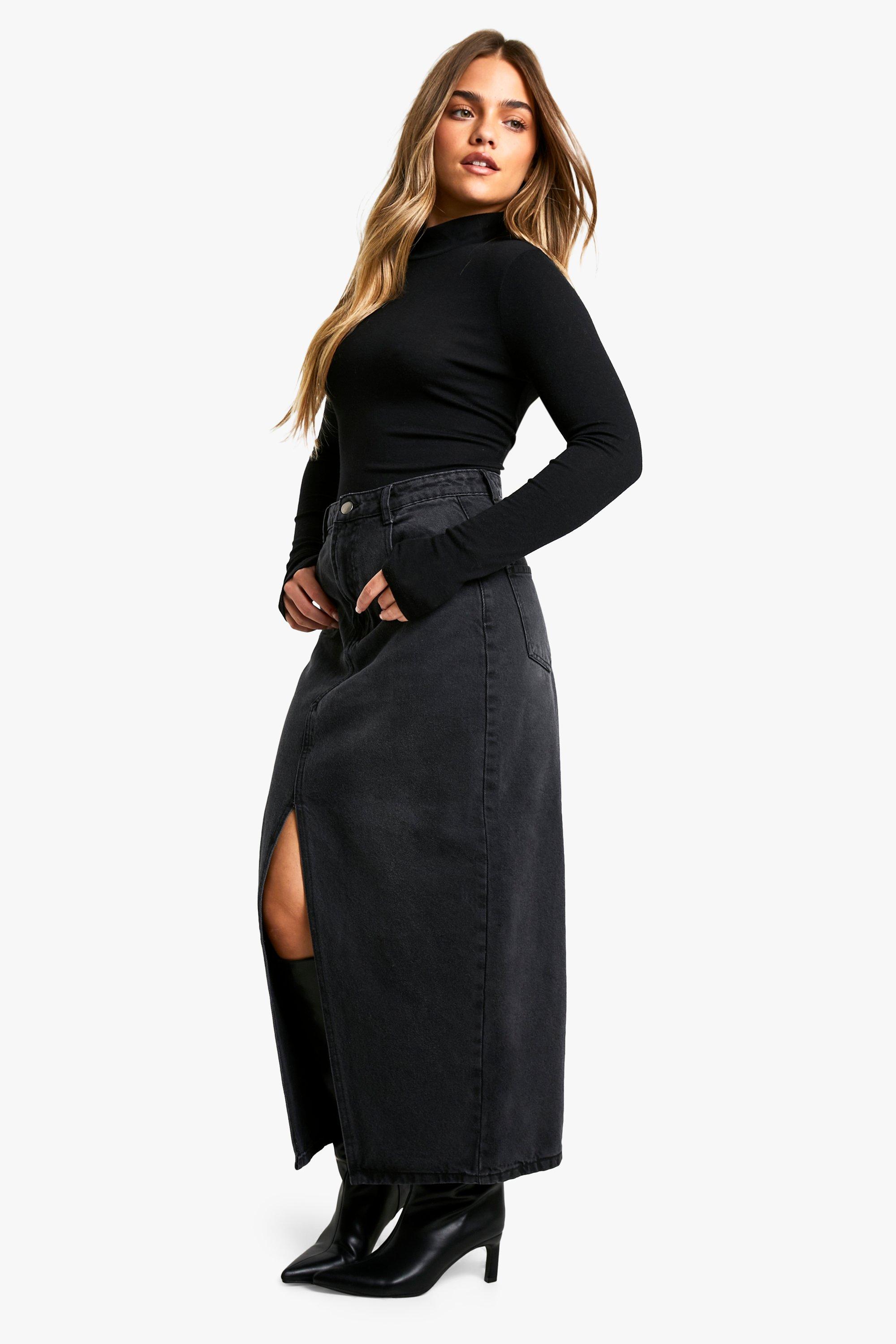 Petite maxi black outlet skirt