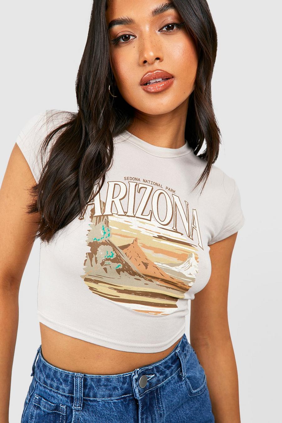 Petite - T-shirt à slogan Arizona Baby, Stone beige image number 1