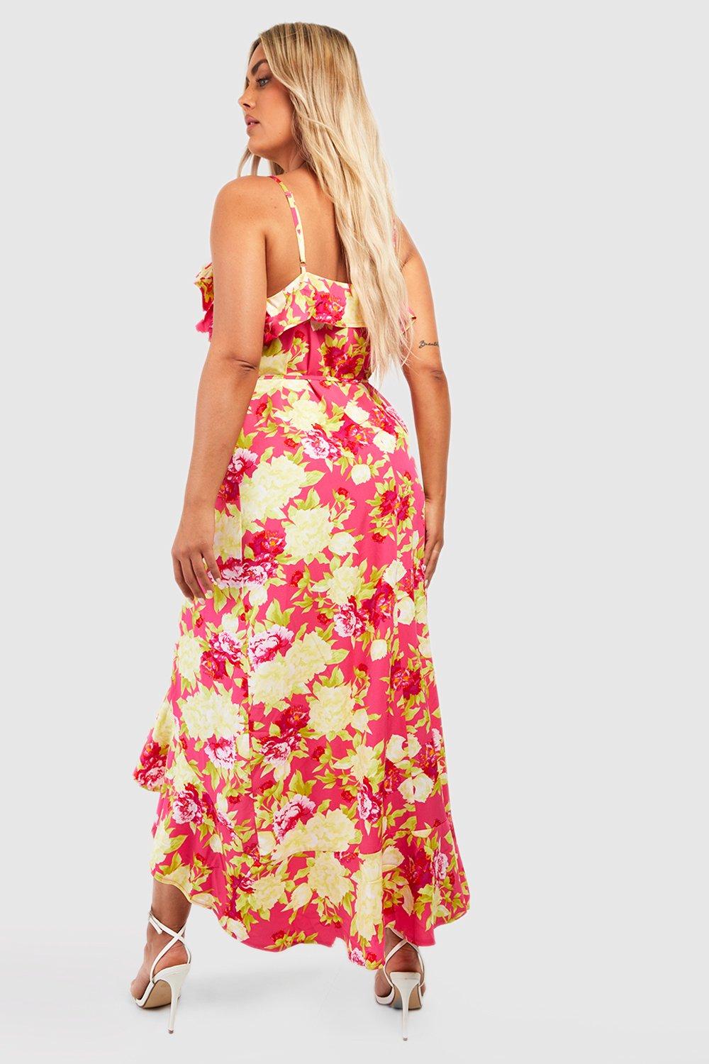 Bandage Cold Shoulder High Waist Floral Dresses Bandage Cold Shoulder High Waist Floral Dresses