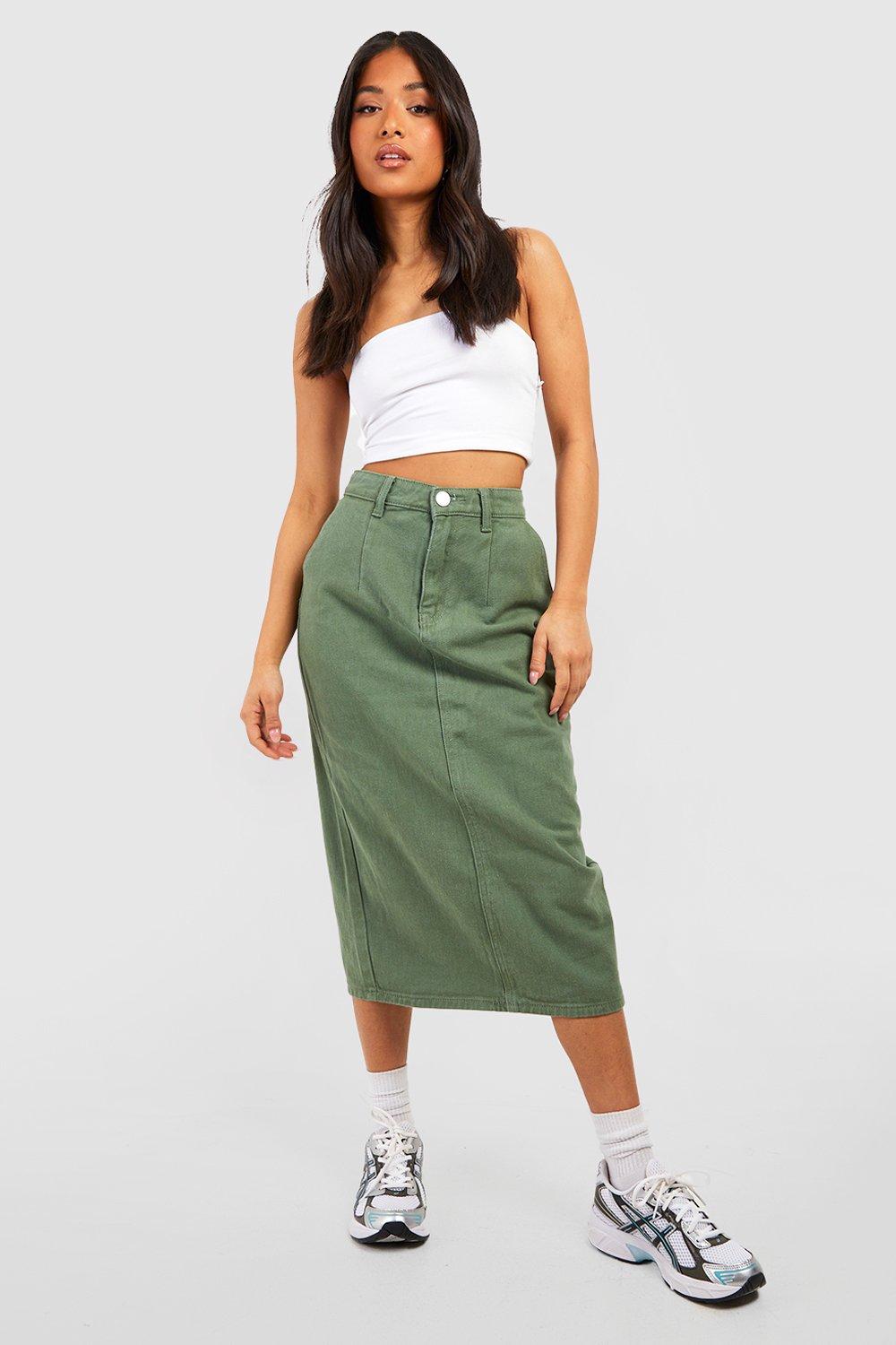 Petite Denim Midaxi Skirt