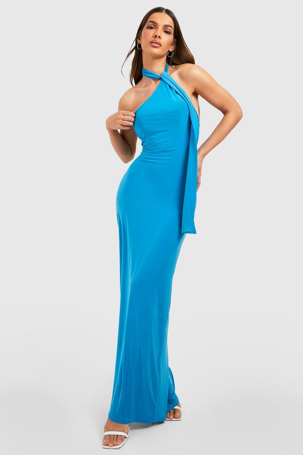 Boohoo turquoise dress best sale