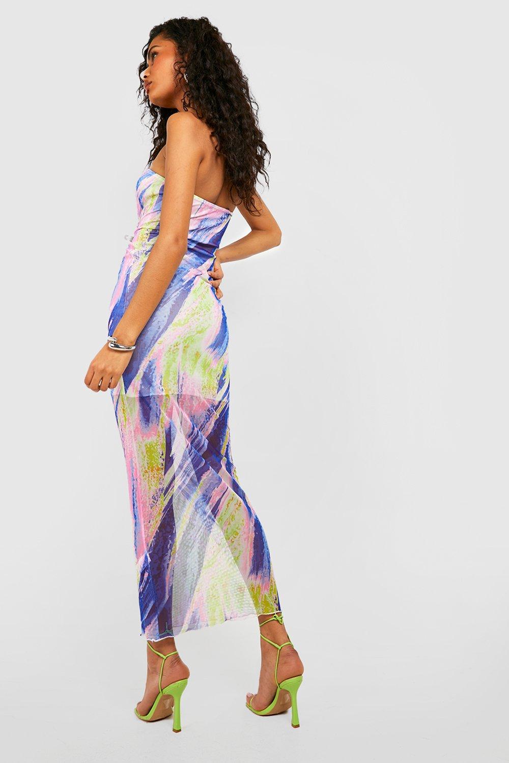 Boohoo bandeau hotsell maxi dress