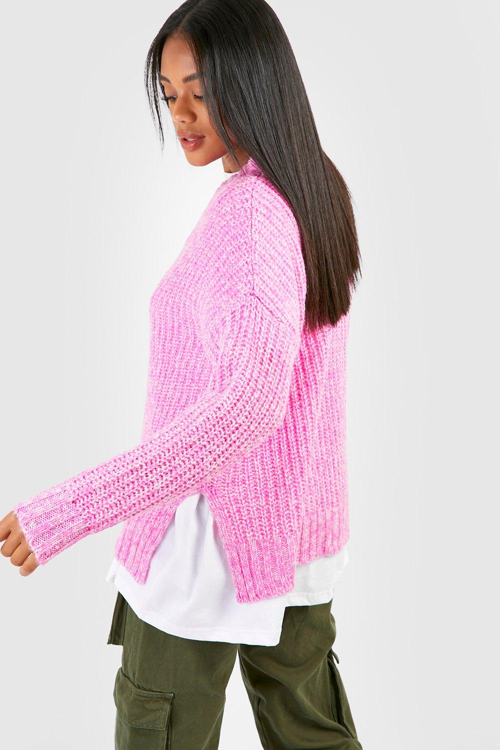 Knitted jumper - Light pink marl - Ladies