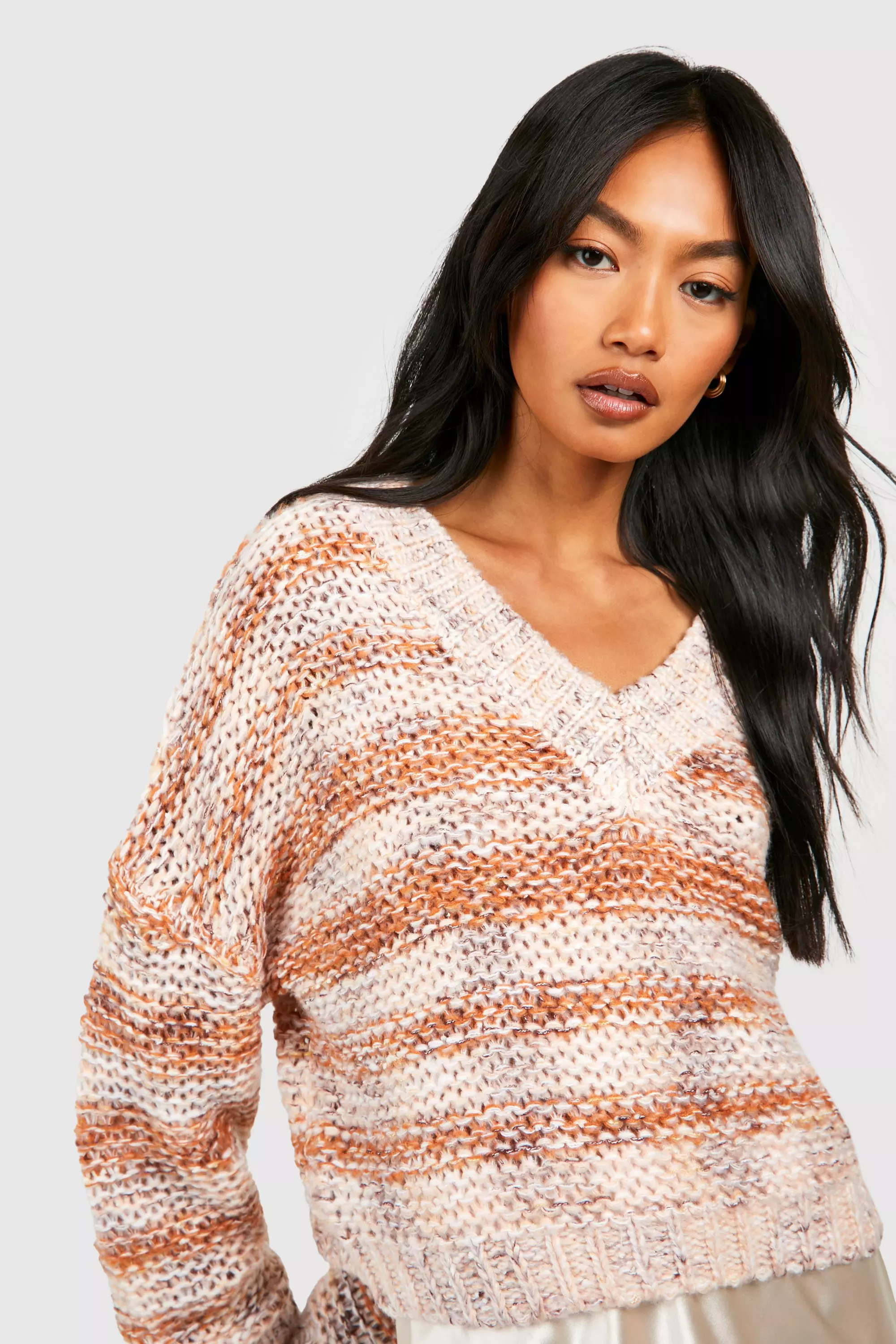 Rust Marl Ombre Jumper alternative image