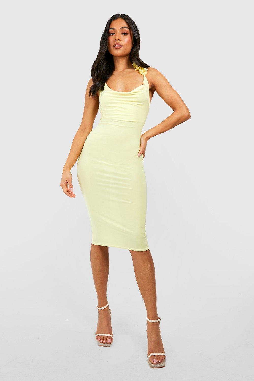 Boohoo slinky shop midi dress