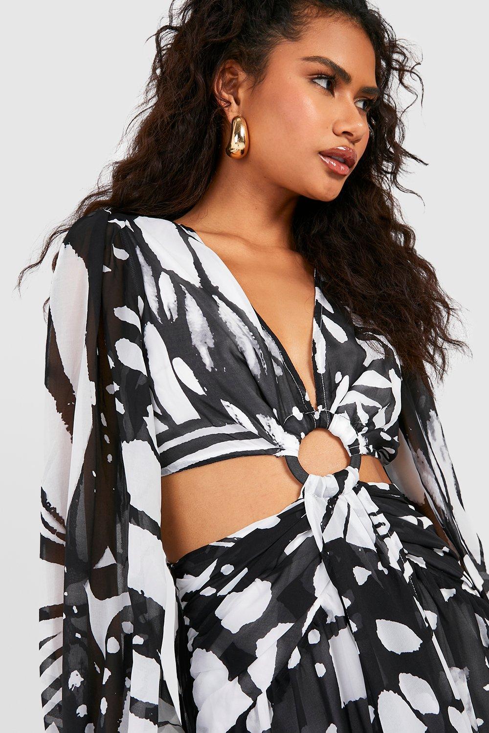 Boohoo butterfly hot sale dress