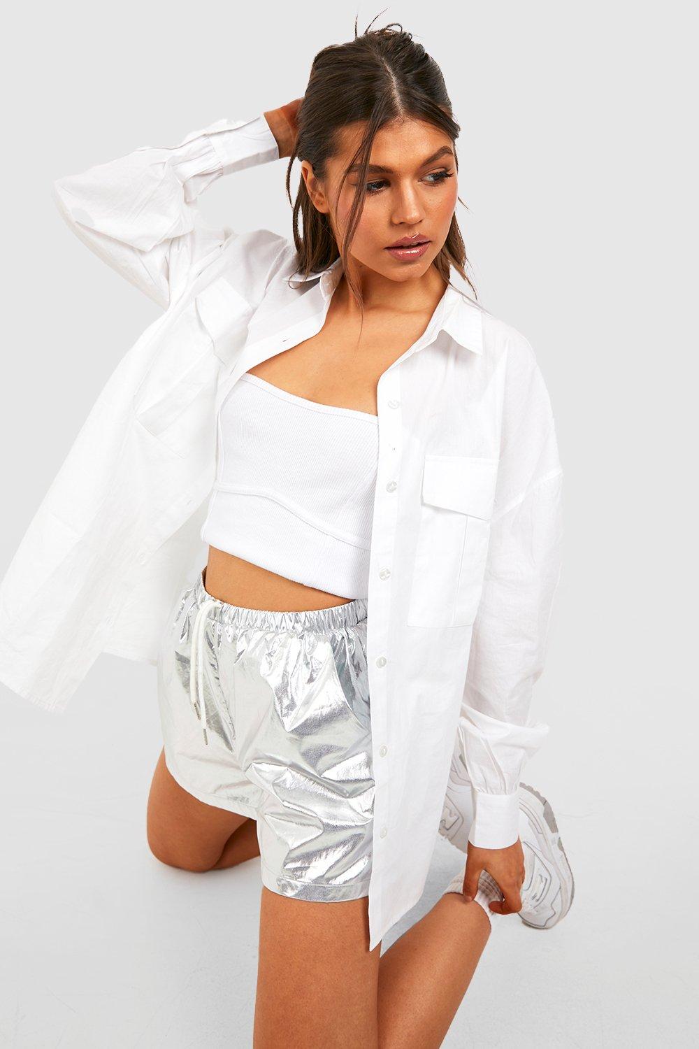 Boohoo on sale white shorts