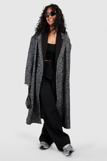 Oversized Jas Met Krijtstrepen black