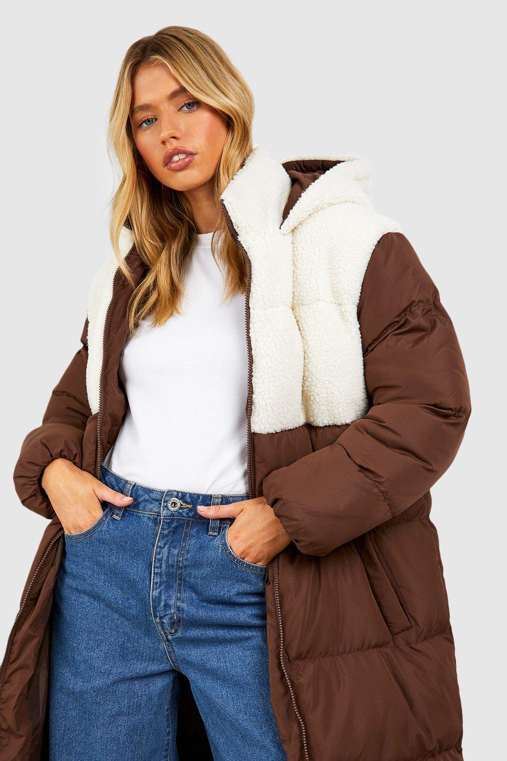 Boohoo longline sale puffer coat