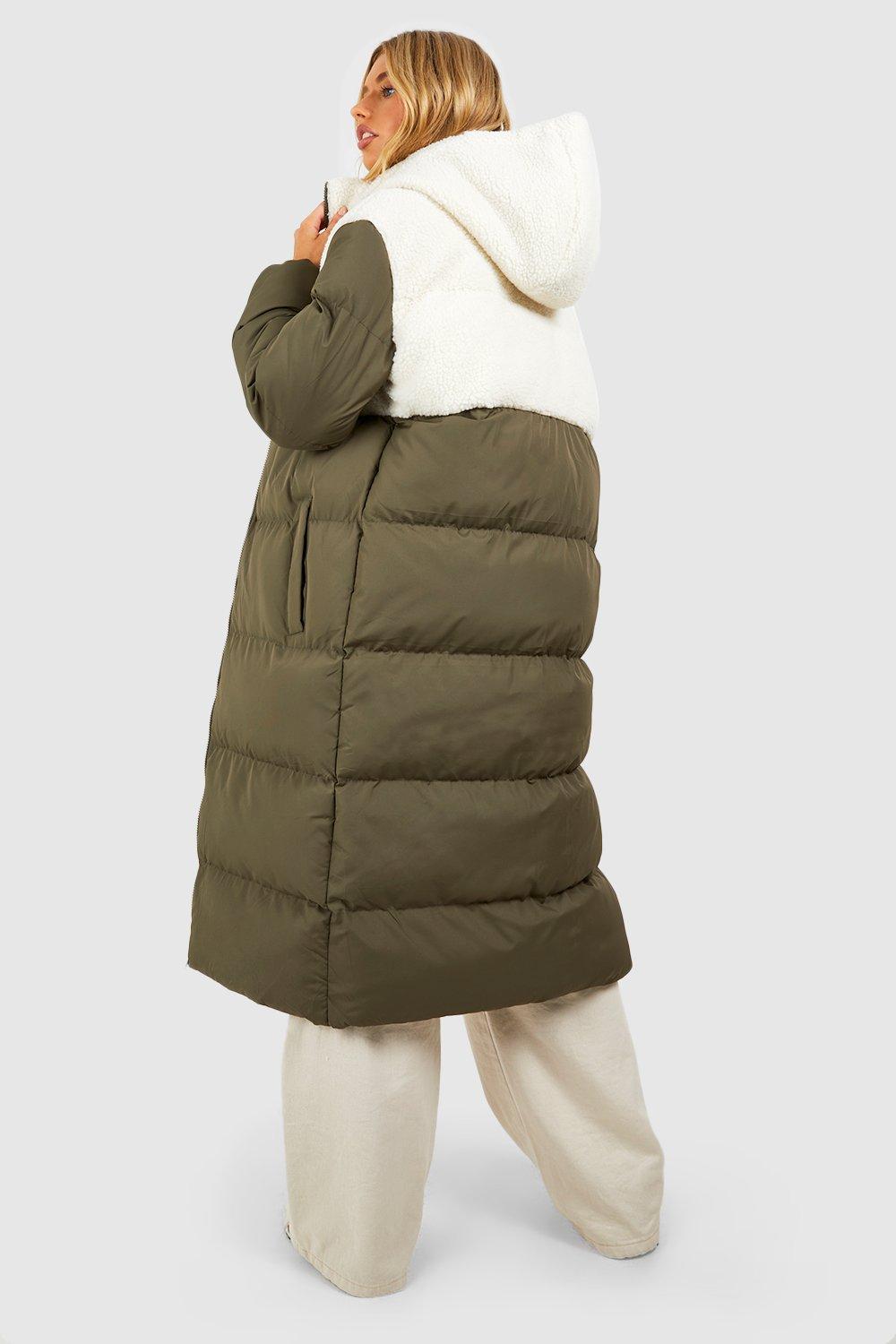 Boohoo longline 2025 puffer coat