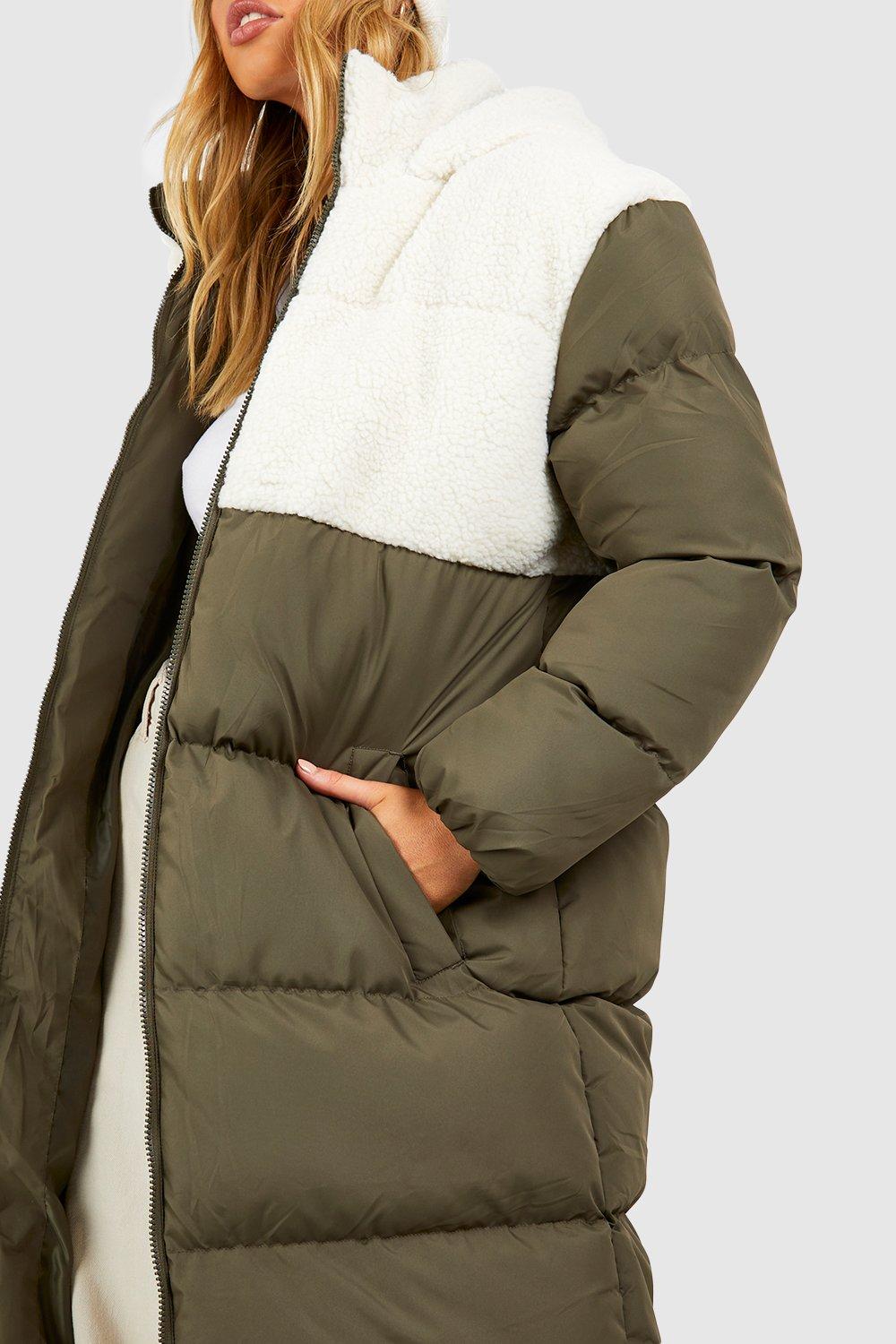 Khaki shop bubble coat