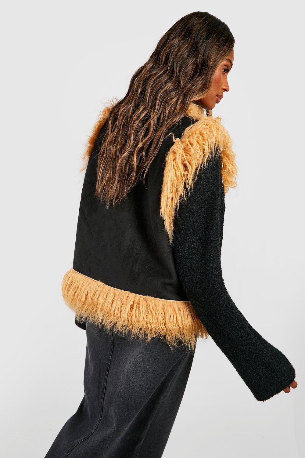 Black Faux Fur Trim 2