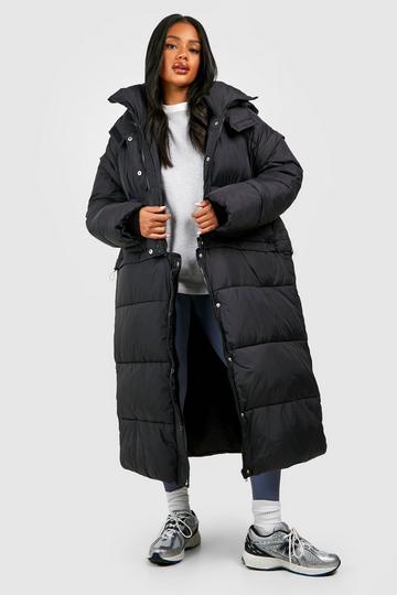 4 In 1 Detachable Oversized Puffer Jacket black