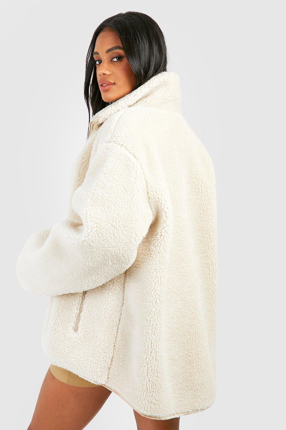 Boohoo teddy coat on sale