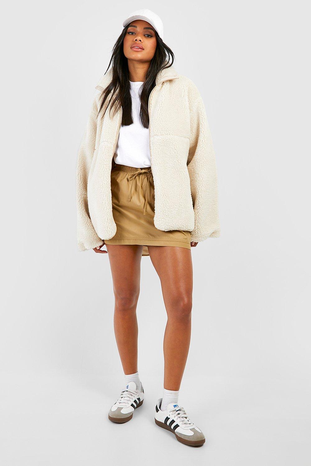 Boohoo long hot sale teddy coat