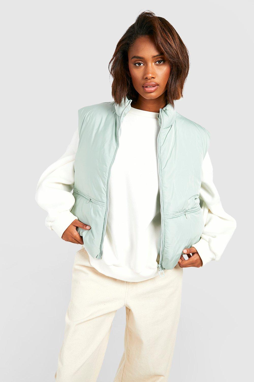 Bubble Hem Zip Vest