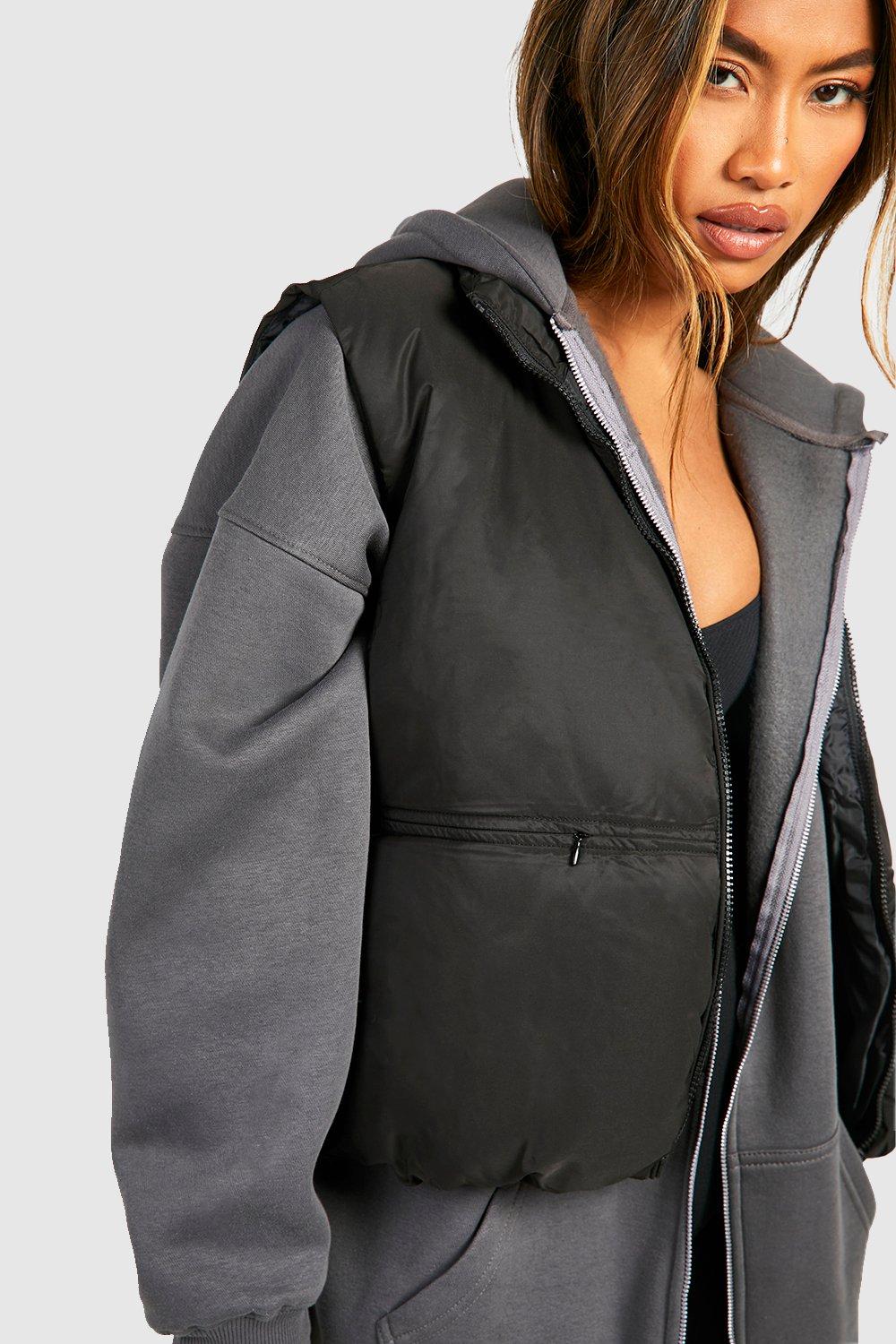 Bubble Hem Zip Vest