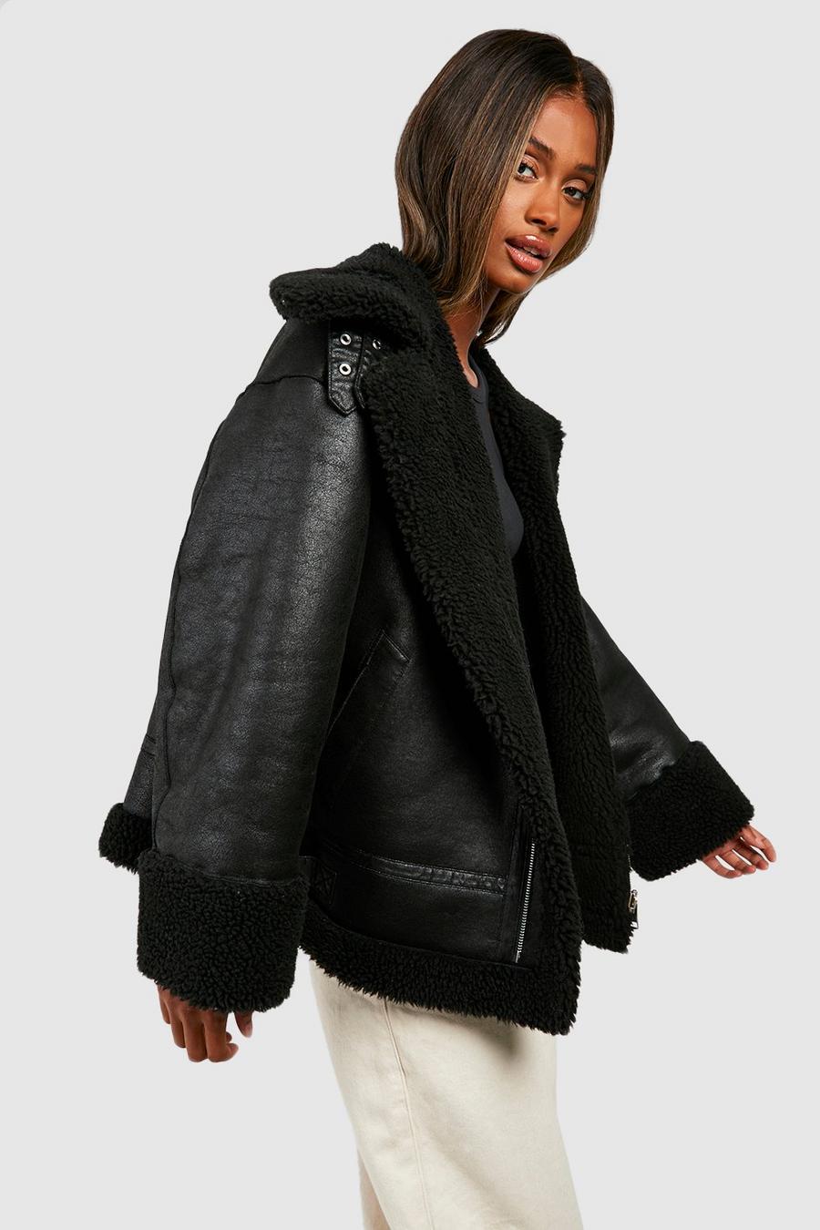 Whistles Black Faux Fur Aviator Whistles Black Faux Fur Aviator