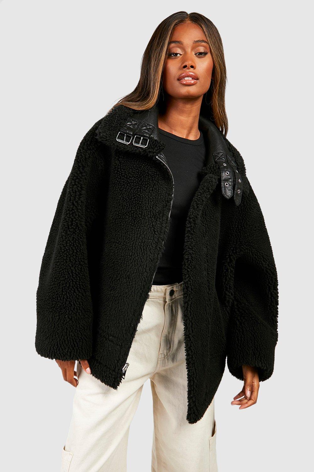 Aviator jacket clearance boohoo