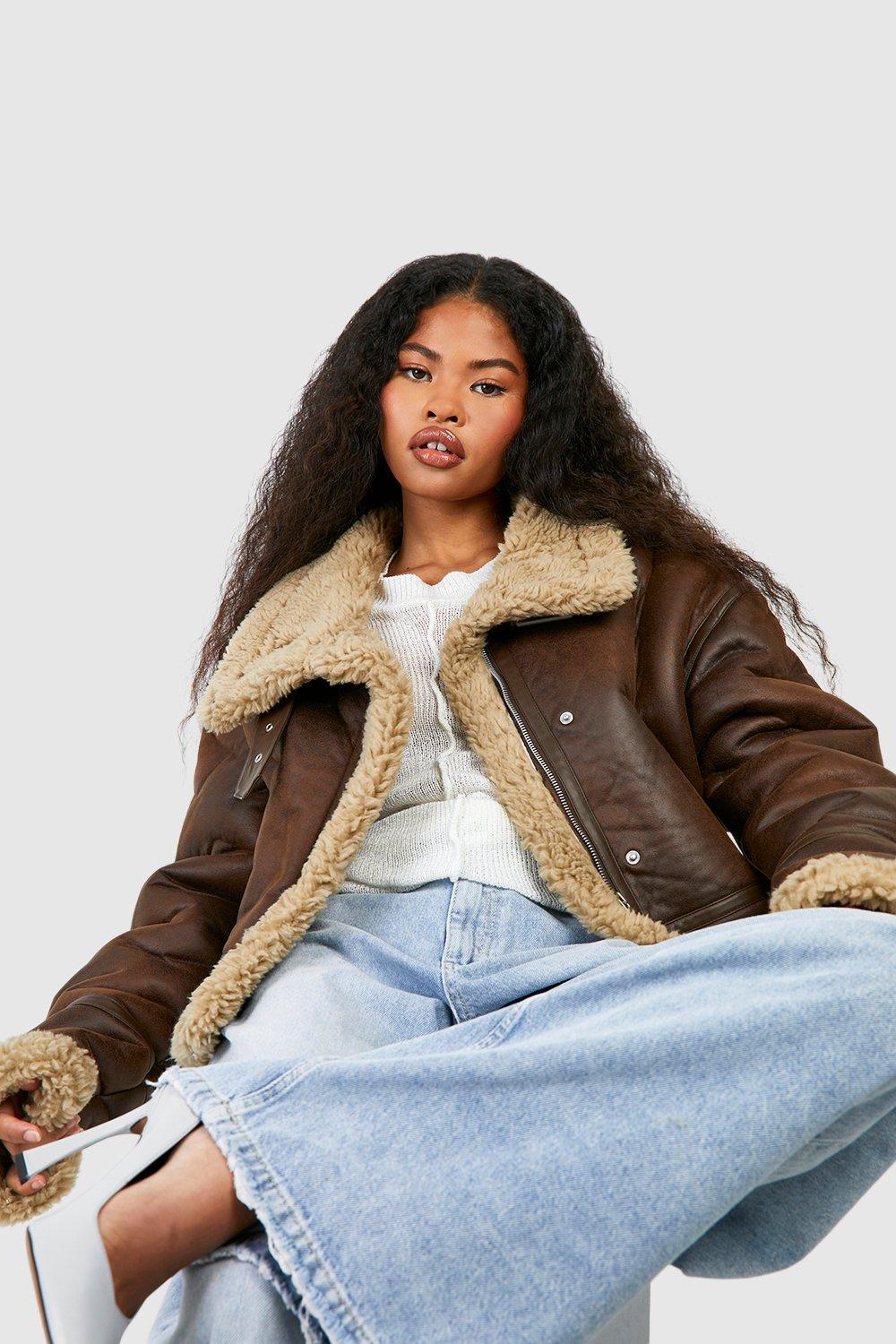 Boohoo store aviator jacket