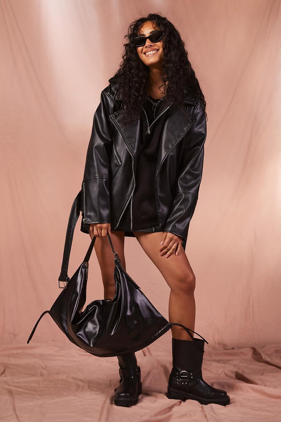 Black Oversized paisley-print down jacket