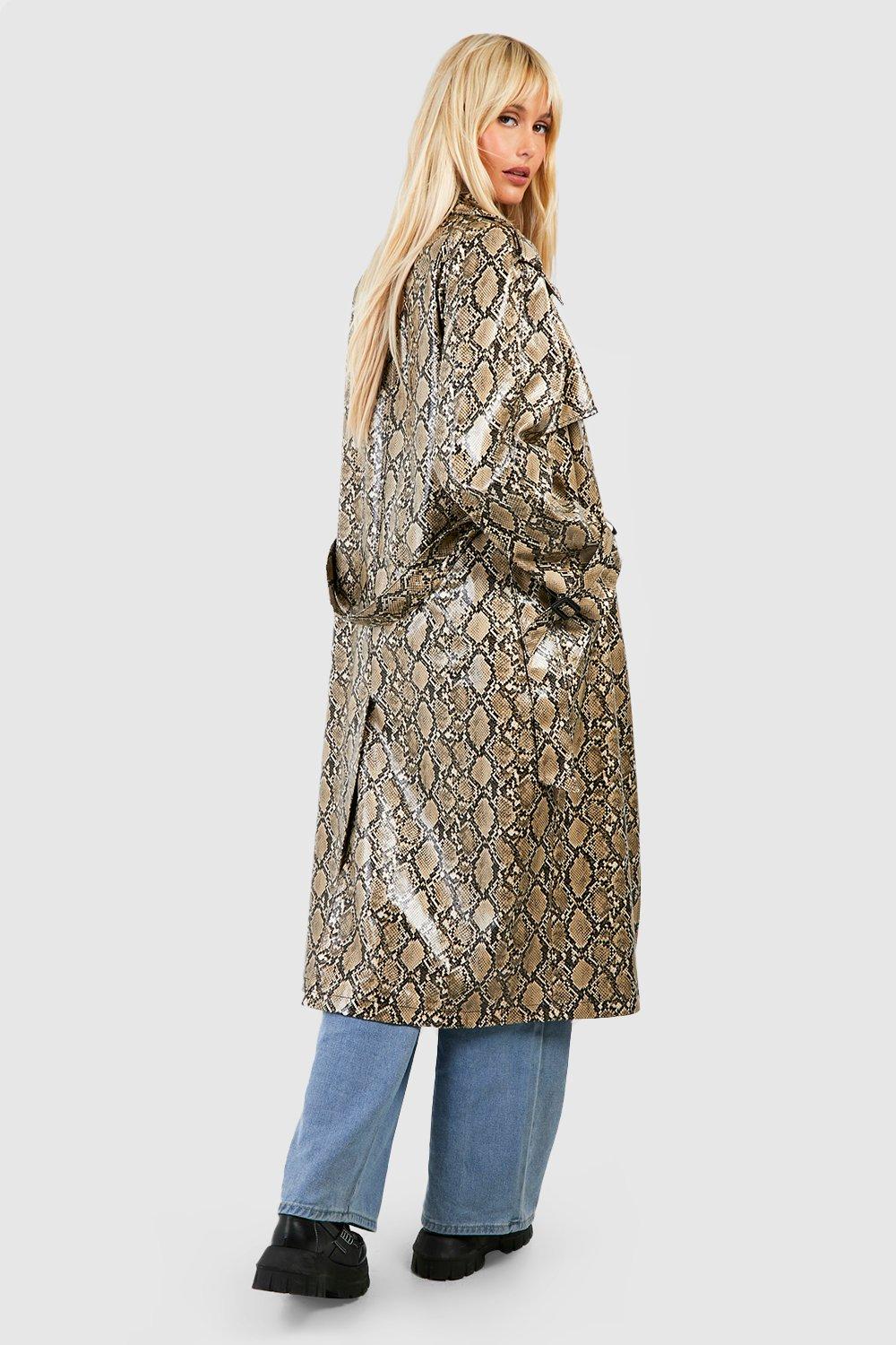 Leopard print shop coat boohoo