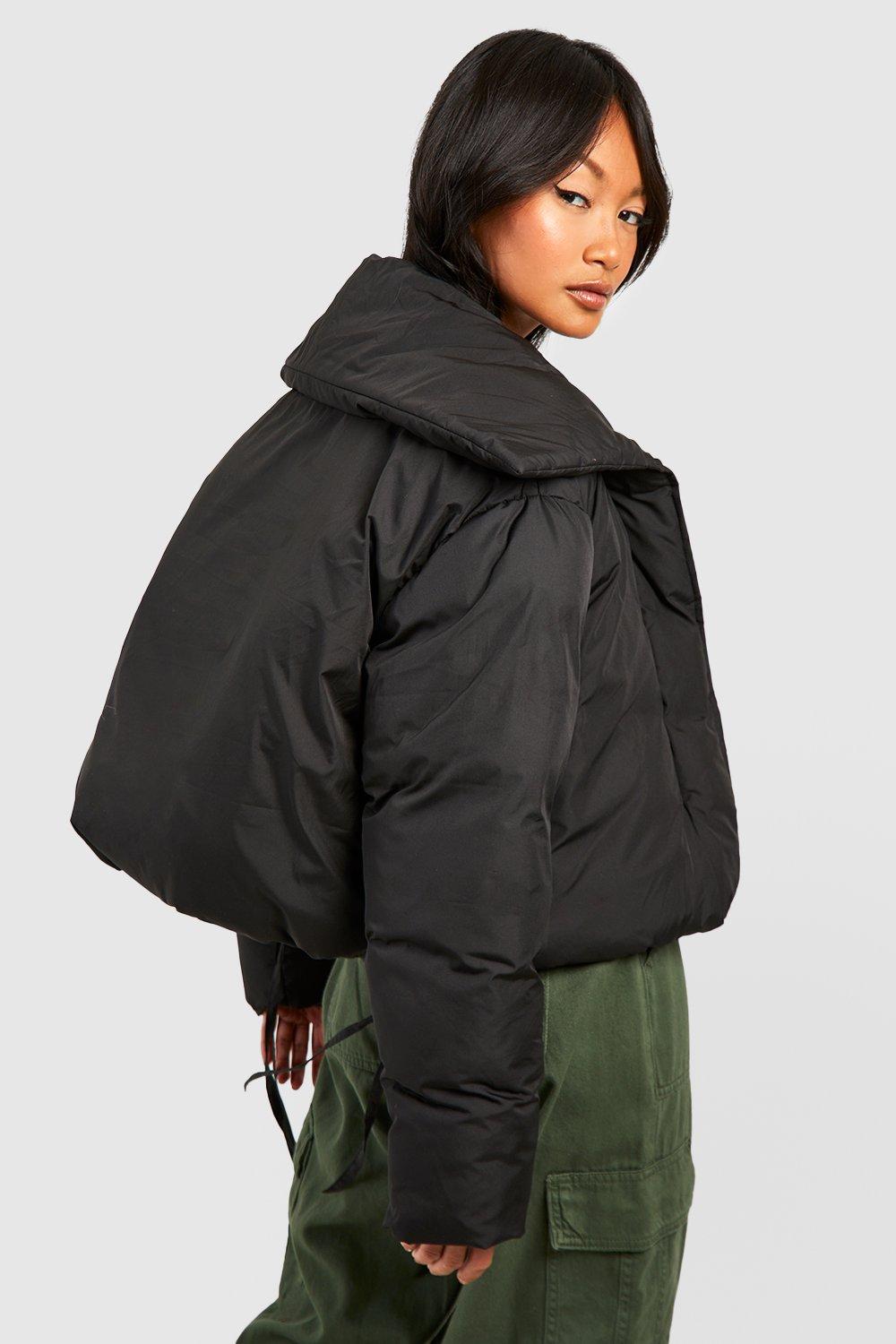 Boohoo black hot sale puffer