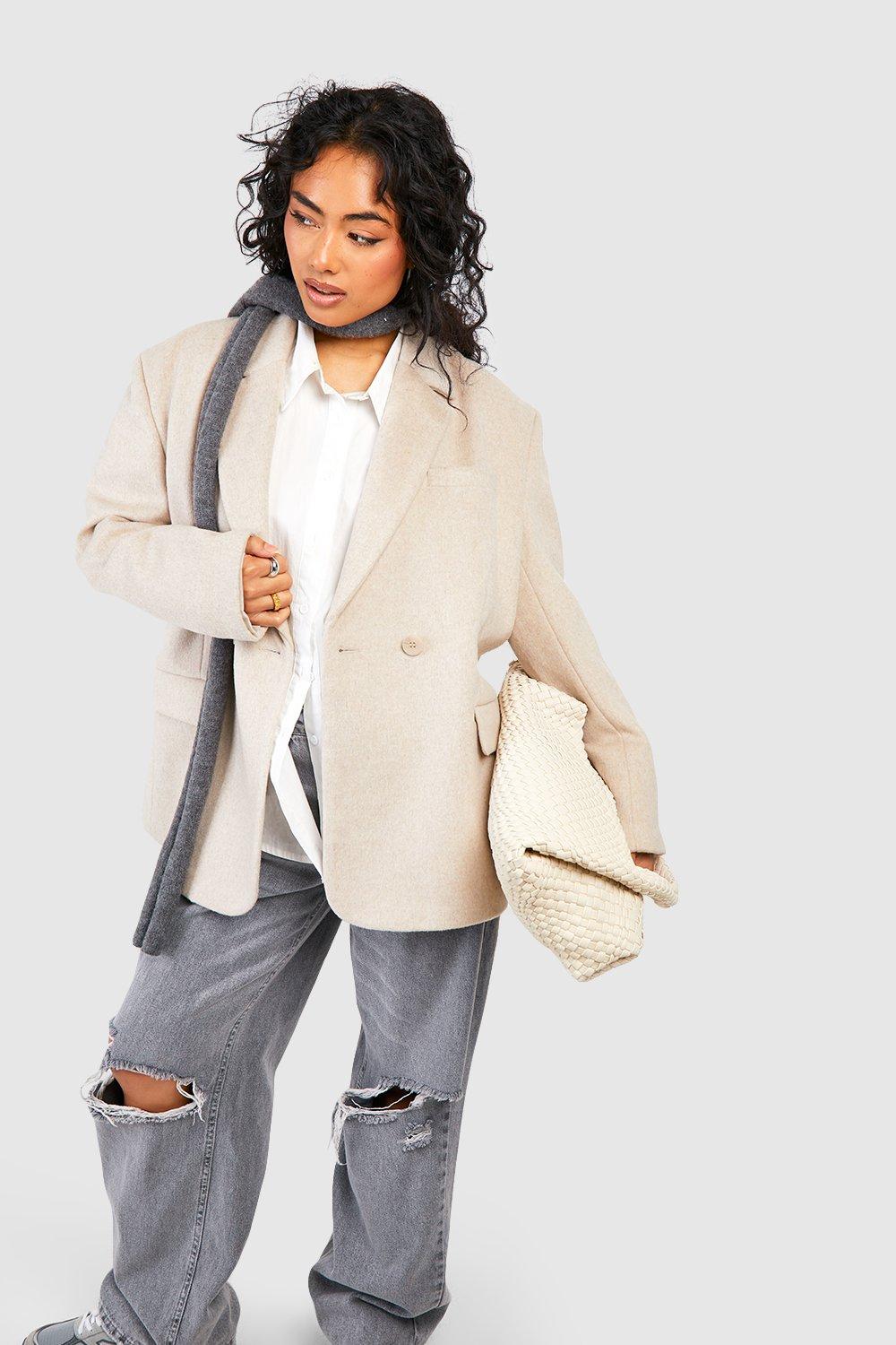 Oversized Double Breasted Wool Blazer