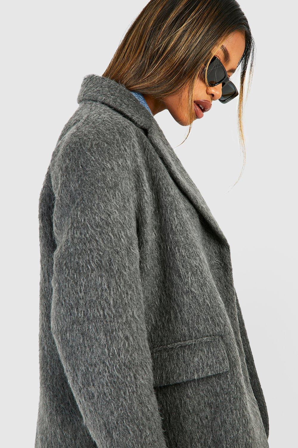 Oversized Textured Wool Blazer