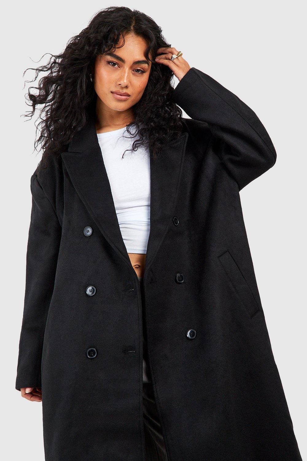 Oversized double hot sale breasted coat