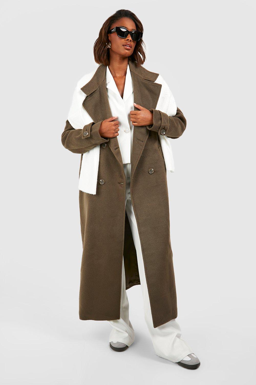 Collared Wool-Blend Maxi Coat