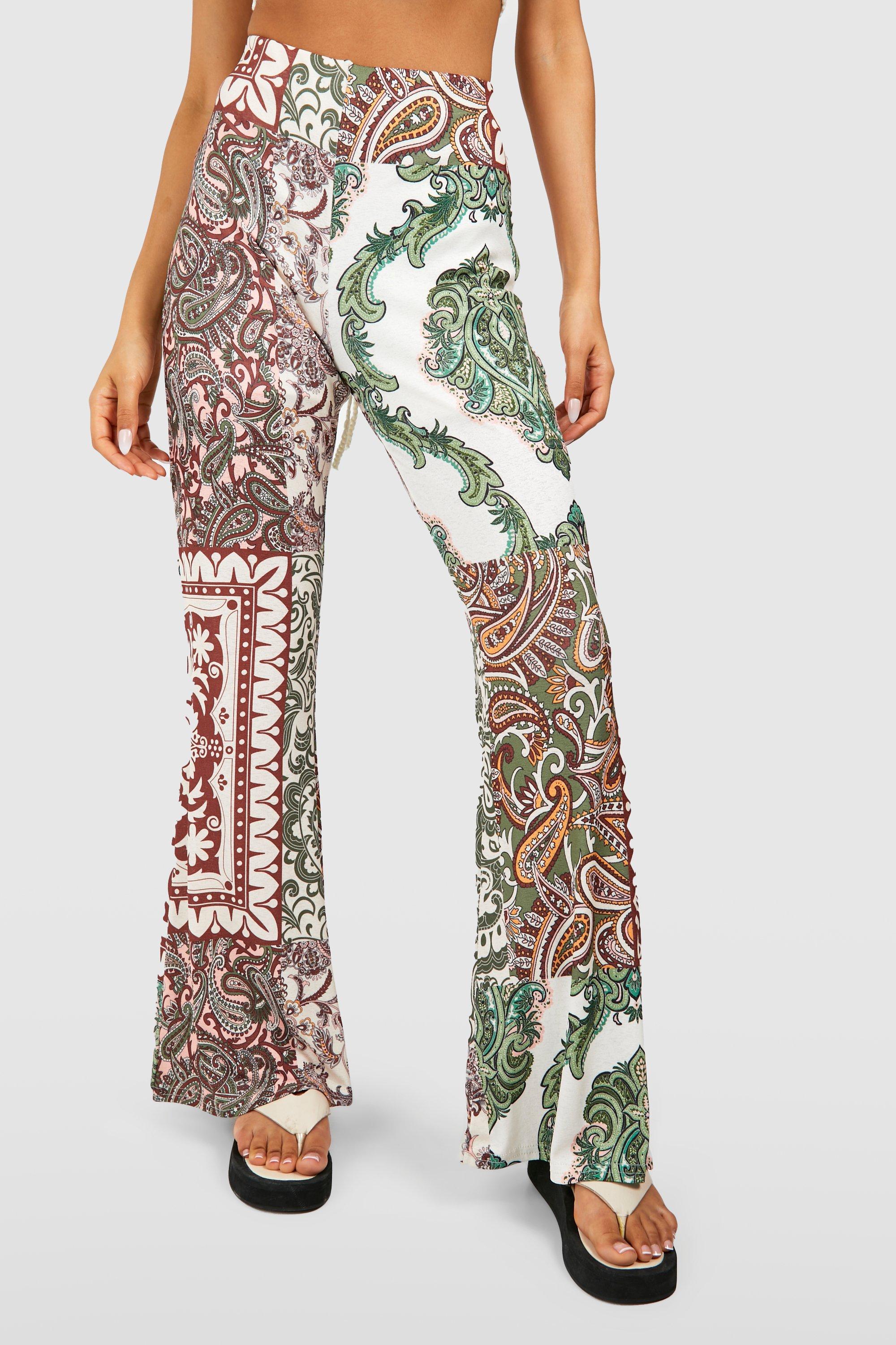 Patterned hot sale flared pants