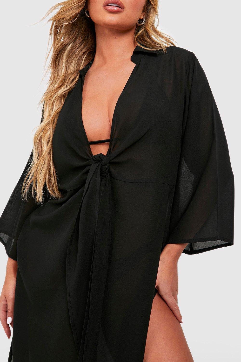 Boohoo black cheap kaftan