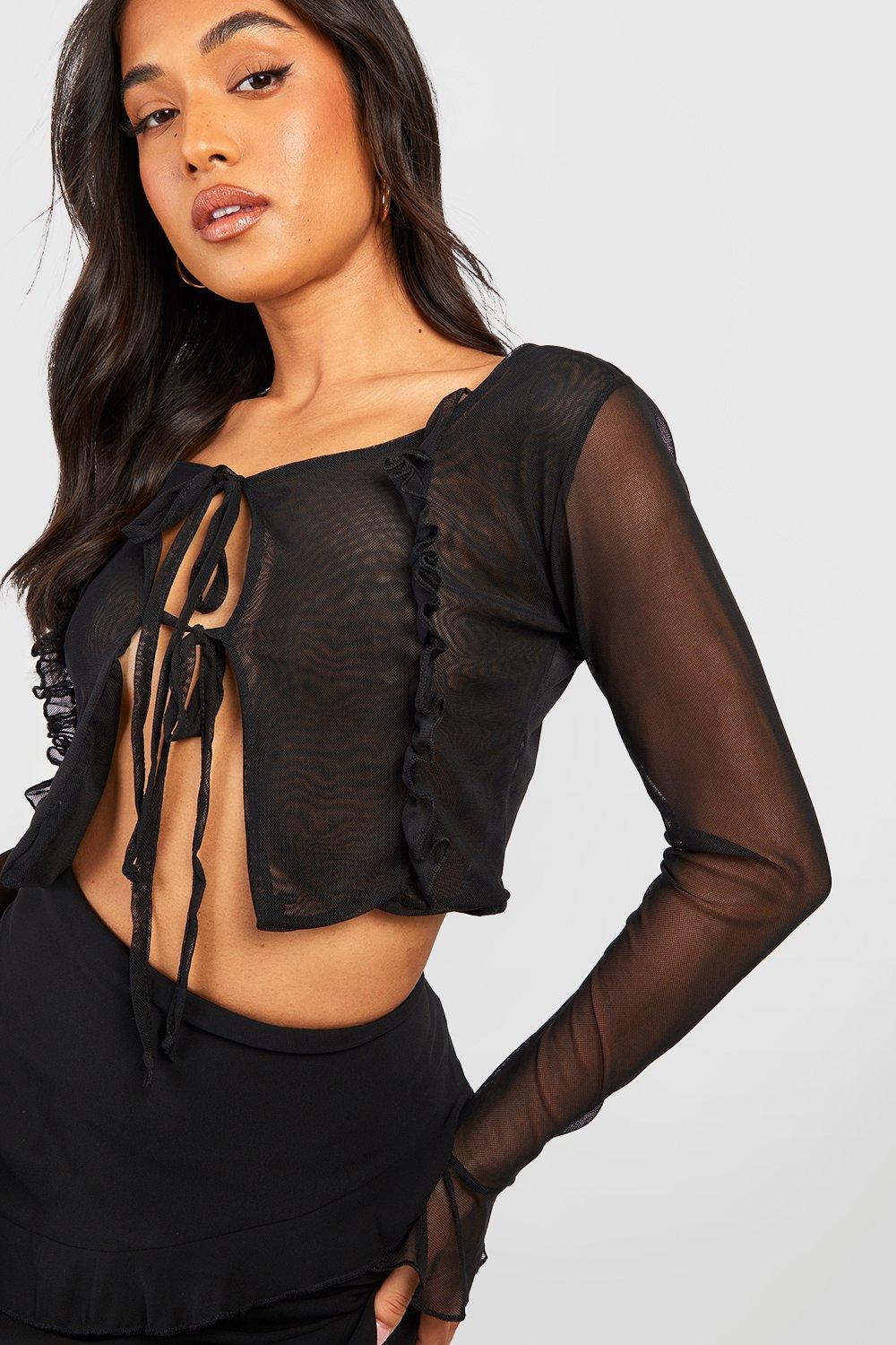 Tie cheap mesh top