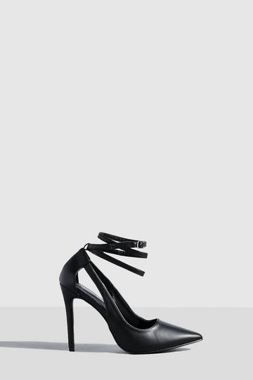 Pumps Met Uitsnijding En Veters black