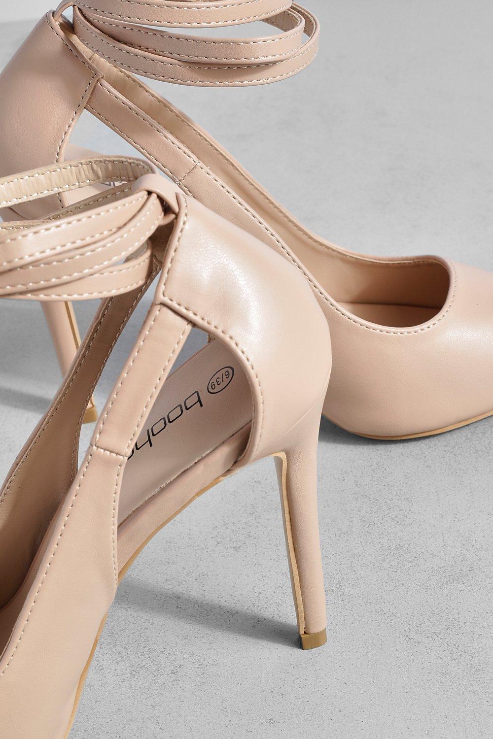 Boohoo nude cheap shoes