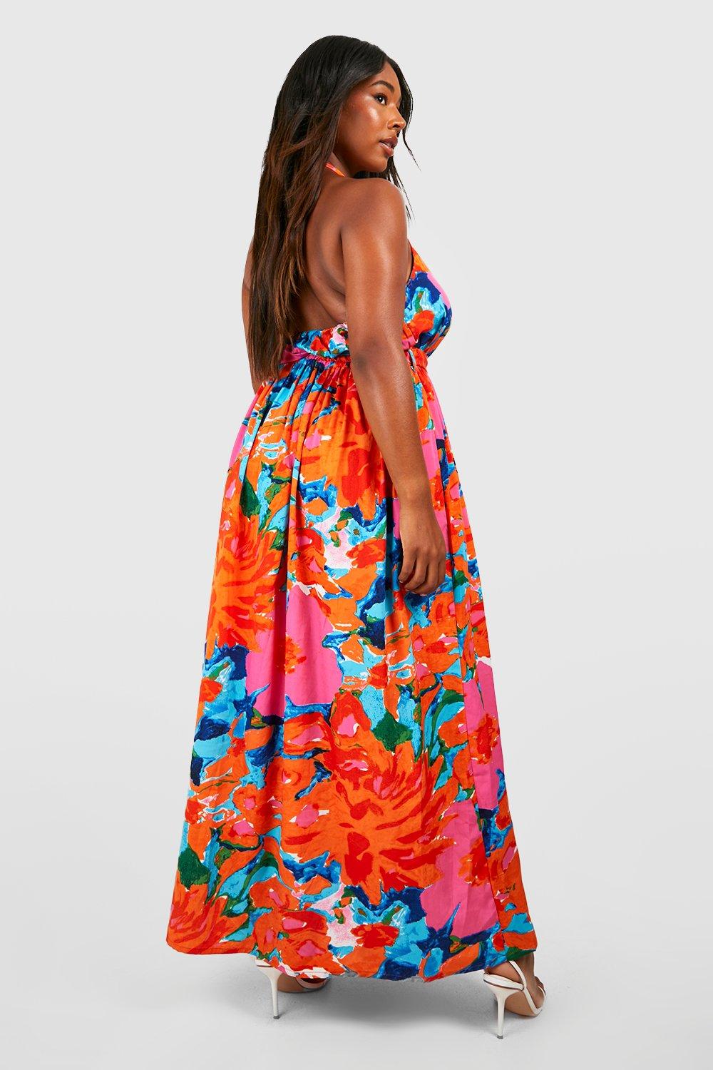 Halter neck store maxi dress summer