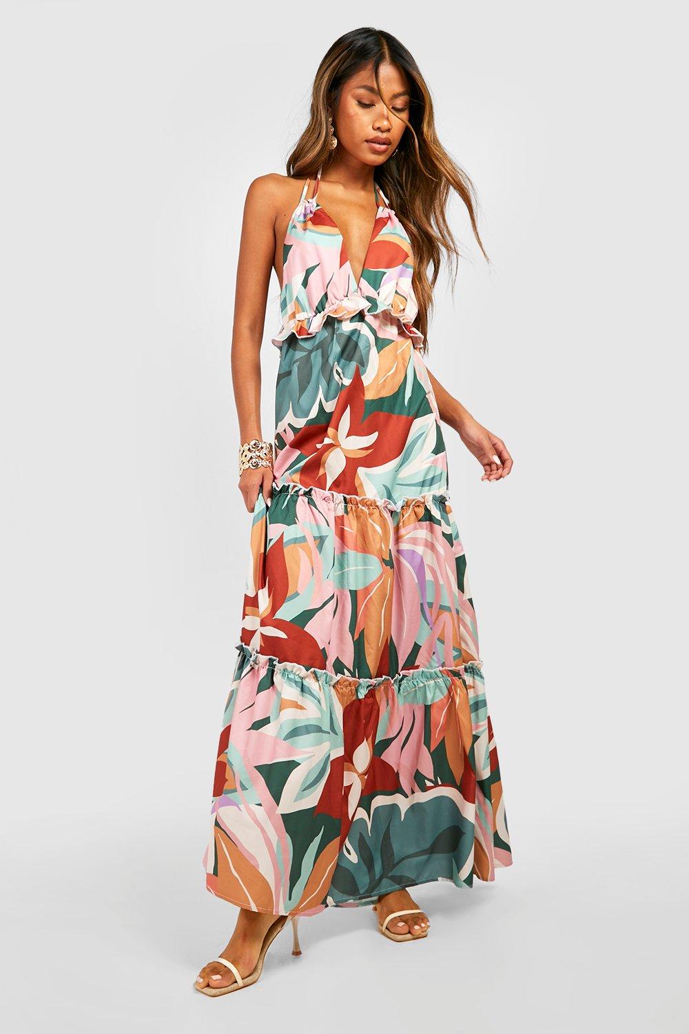 Tropical high outlet low dress