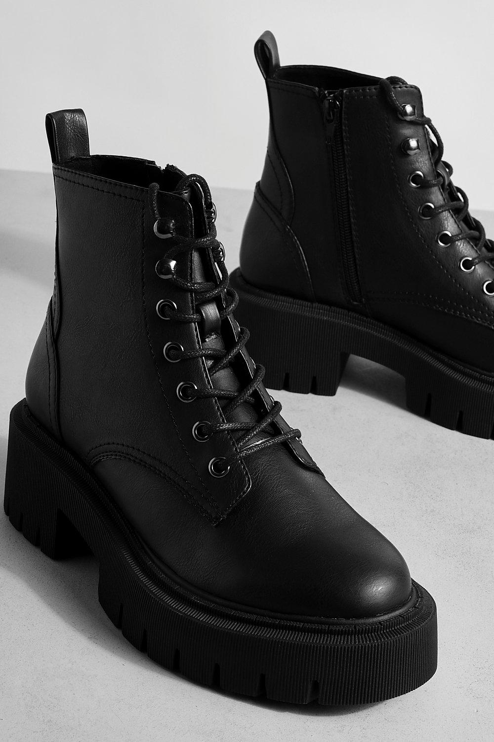 Boohoo lace cheap up boots