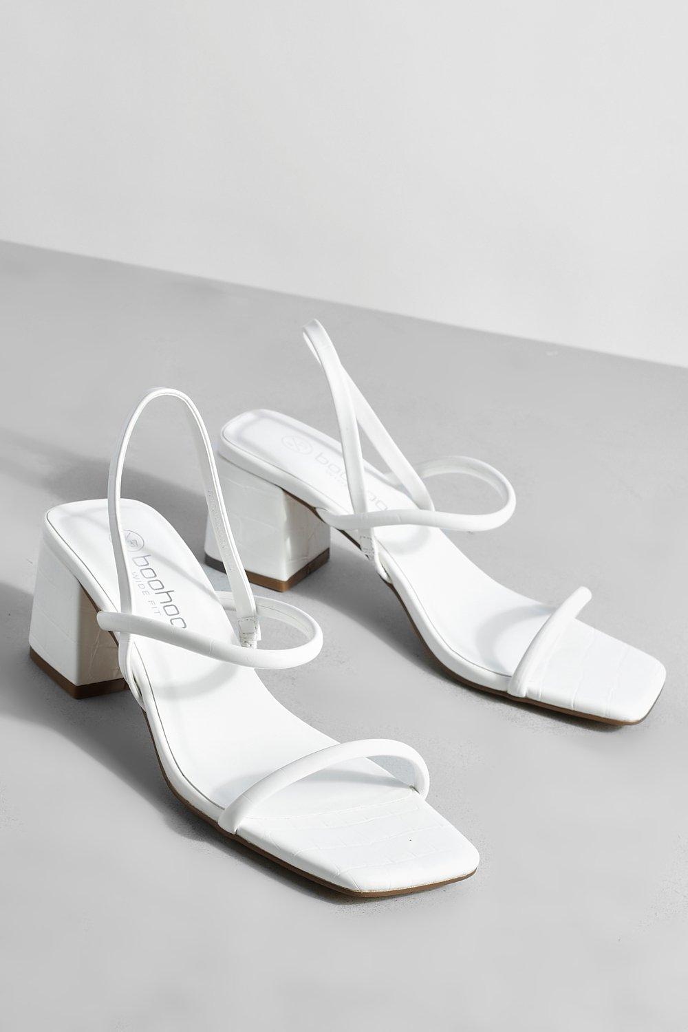 Wide fit white clearance heels