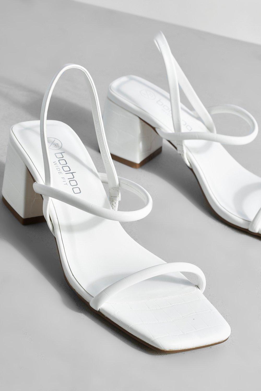 Wide fit 2024 white heels