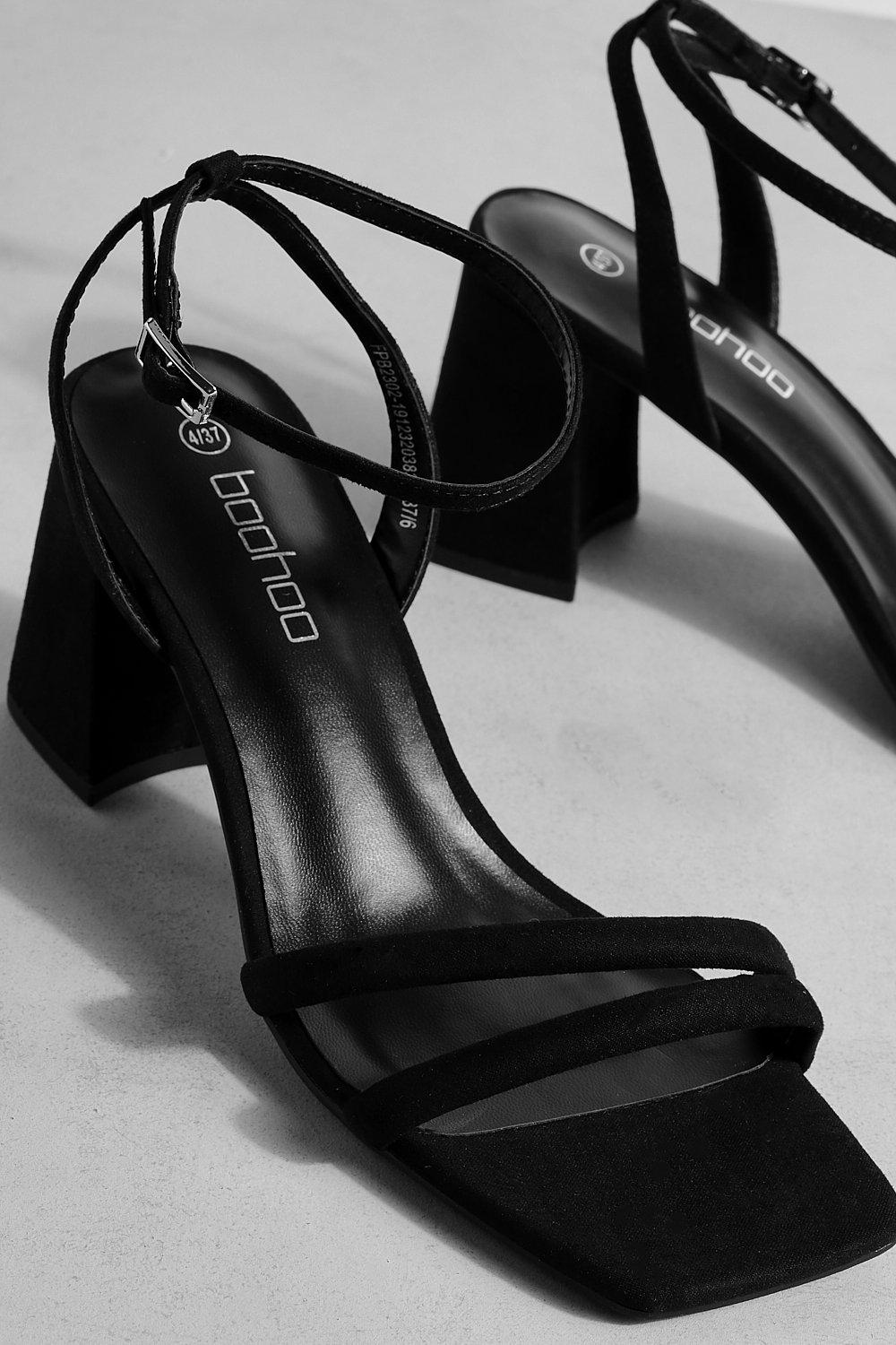 Boohoo black block outlet heels