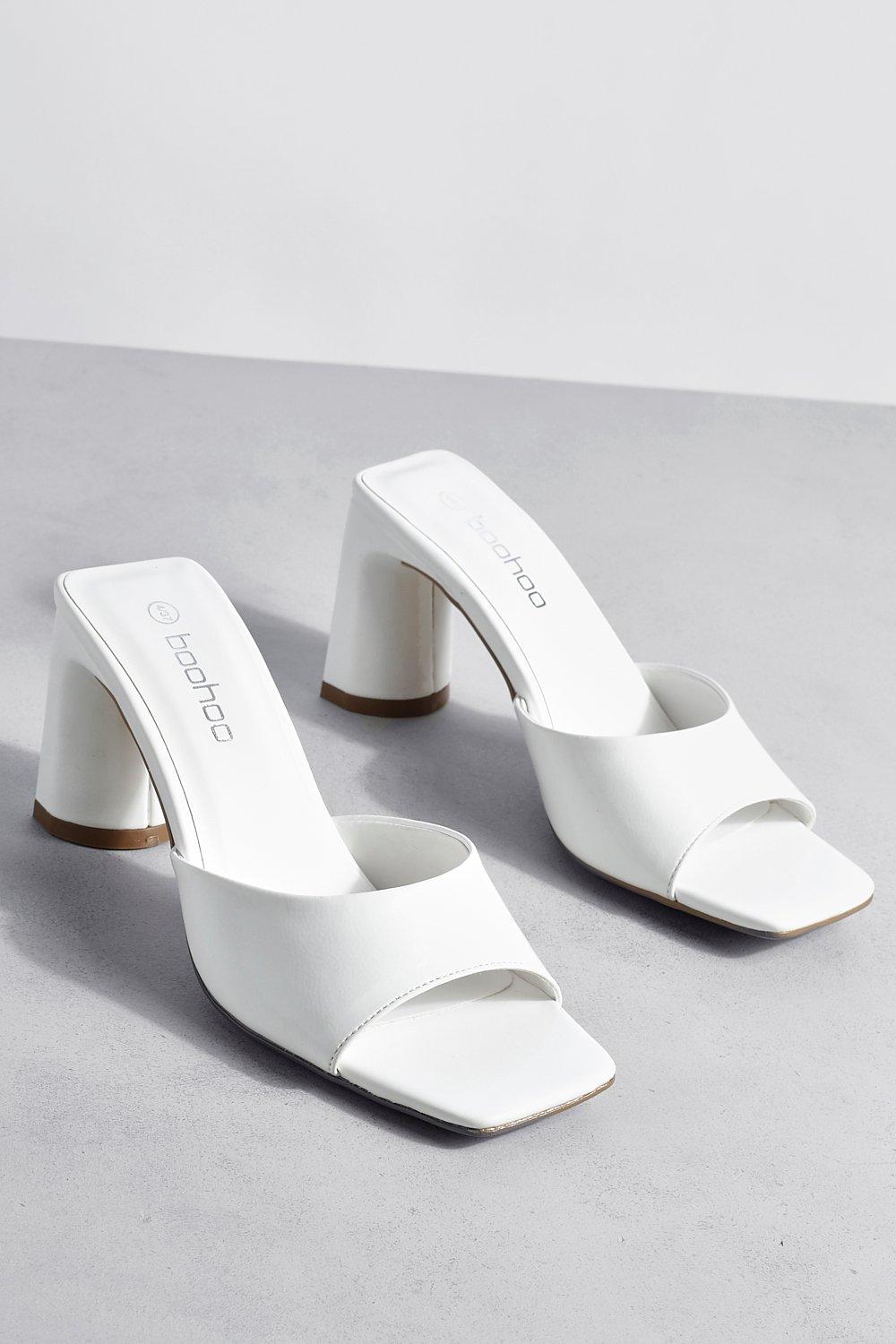 Mules con tacco basso e tacco basso boohoo IT