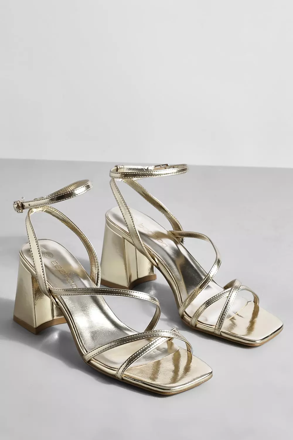 Metallic mid heel sandals hotsell