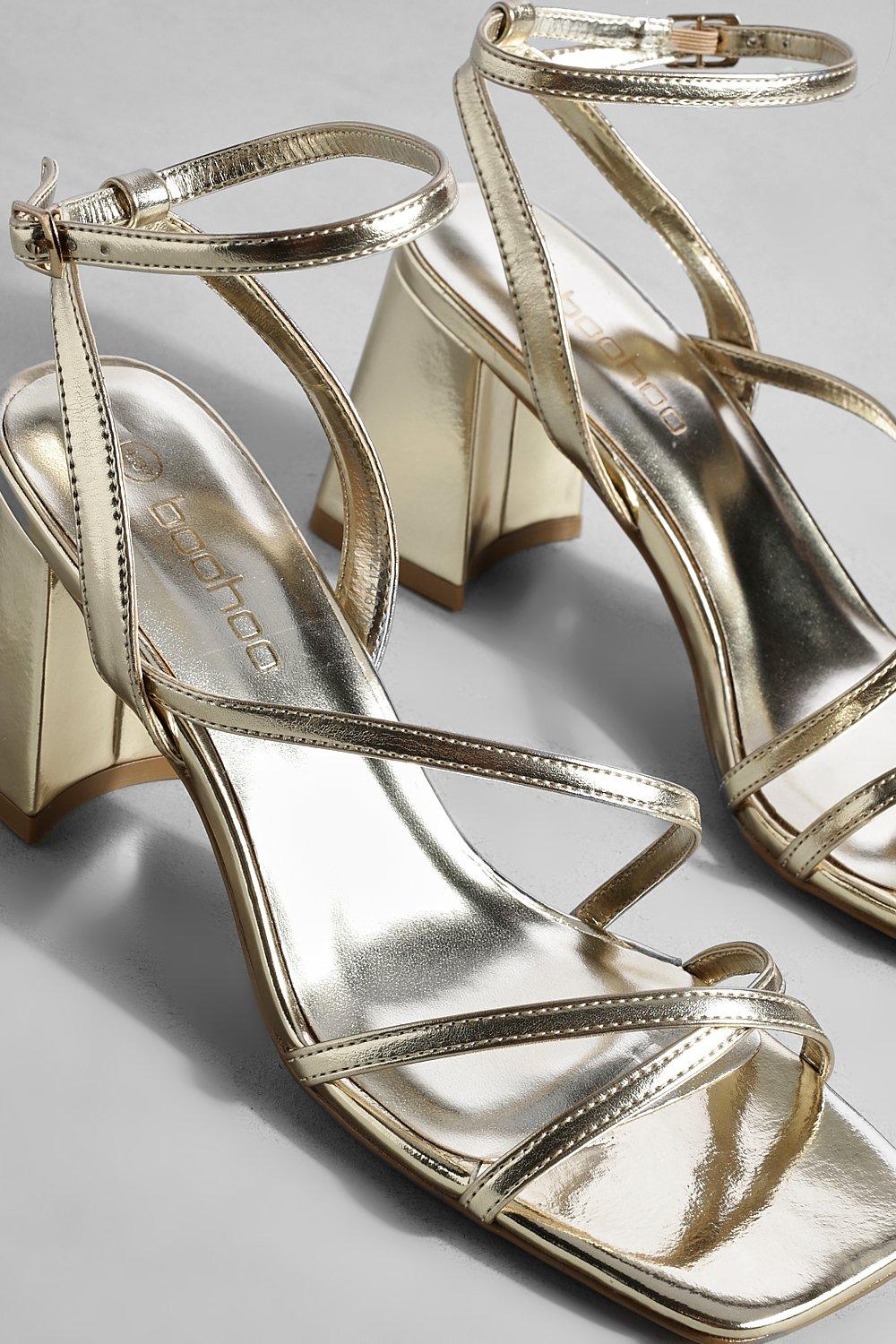 Gold strappy outlet sandals uk